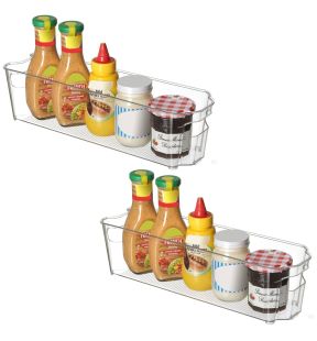 Jessar - Set of 2 Storage Organizers for Fridge or Freezer, 37.5 X 10.5 X 9.5cm