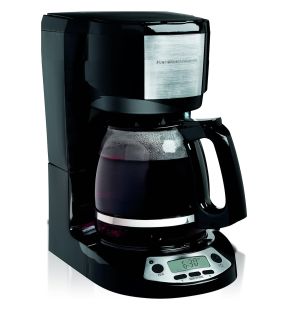 Hamilton Beach - Programmable Coffee Maker, 12 Cup Capacity, 3 Brewing Options, Black