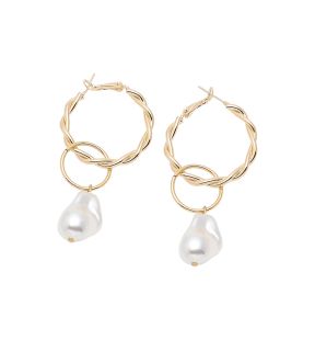 SOHI Women's Snowball Hoop Earrings