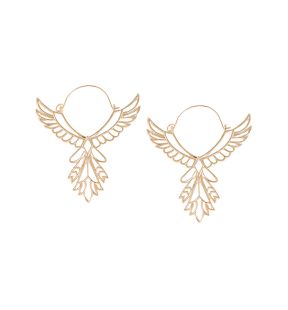 SOHI Women's Gold  Wing Hoop Earrings