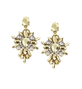 SOHI Women's Gold Regal Drop Earrings