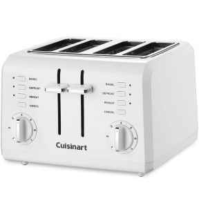 Cuisinart - 4-Slice Toaster, Wide Slots, 7 Shades Settings, White