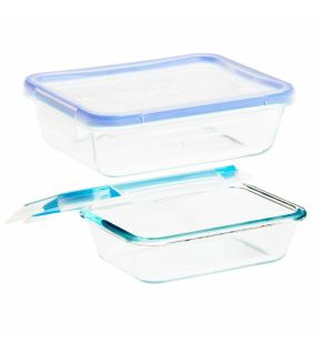 Snapware Total Solution Pyrex Glass Food Storage, Rectangle |1109329| 4-piece Set