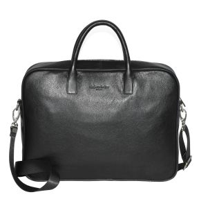 Top Handle Messenger Leather Briefcase