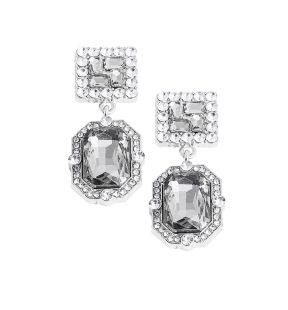 SOHI Women Silver Coloured Drop Earrings