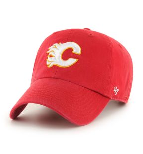 47 Brand NHL Clean Up Adjustable Hat - Calgary Flames