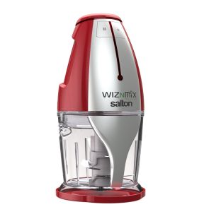 Salton WizNMix FP2102RD All-in-One Food Processor Chopper & Blender 750 ml Red