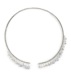 SOHI Women's Crystal Torque Necklace