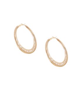 SOHI Women's Ribbed Hoop Earrings