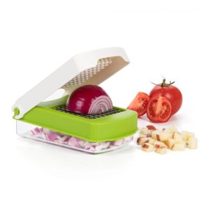 Starfrit - Onion Chopper, Convenient Opening and Cleaning Tools Included, Green