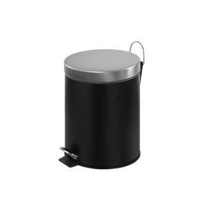 Jessar - Stainless Steel Pedal Bin with Lid, 3 Litre Capacity, Black