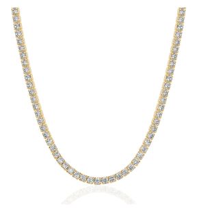 5A Cubic Zirconia Minimalist Tennis Necklace