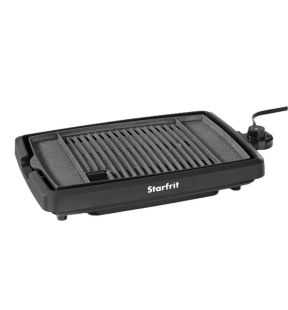 Starfrit - The Rock Indoor Grill/BBQ, Smokeless, Nonstick Surface, Black