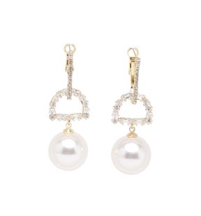 SOHI Women White Drop Earrings