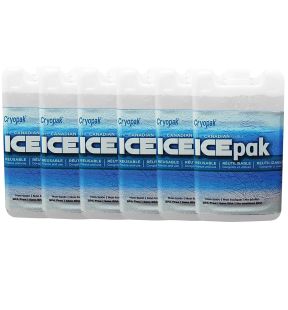 Cryopak - Pack of 6 Reusable IcePak, Non-Toxic, White