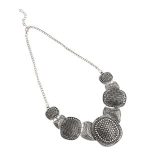 SOHI Women's Textured Statement Necklace