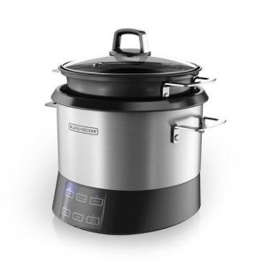 Black + Decker - 6 Function Multi-Cooker / Rice Cooker, Stainless Steel