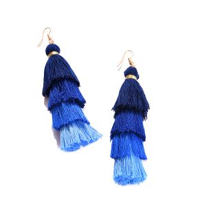 SOHI Women Blue Drop Earrings