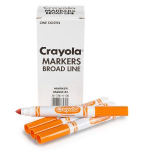 Crayola Broad Line Markers - Orange 12ct