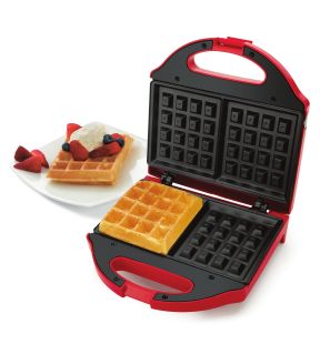 Salton Essentials Belgian Style Waffle Maker Red