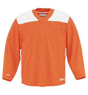 GameWear GW6500 ProLite Series Senior Hockey Practice Jersey - Orange / White