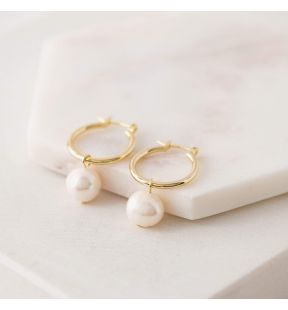 Andie Pearl Hoop Earrings