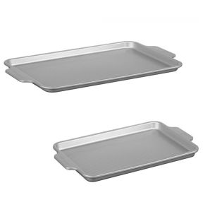 Starfrit - Set of 2 The Rock Wave Baking Sheets, 10" x 15" and 11" x 17.5", Carbon Steel