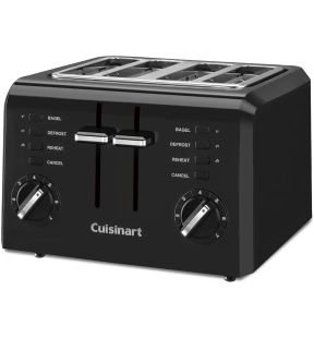 Cuisinart - 4-Slice Toaster, Wide Slots, 7 Shades Settings, Black