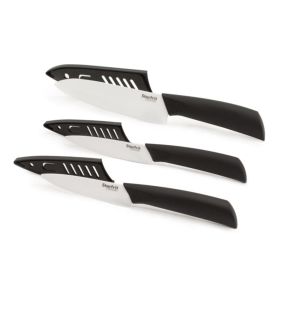 Starfrit - Set of 3 Ceramic Knives with Case, Black