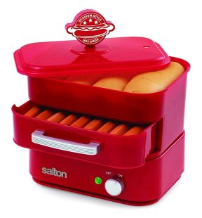 Salton HD1905 Steamer for Hot Dog Red