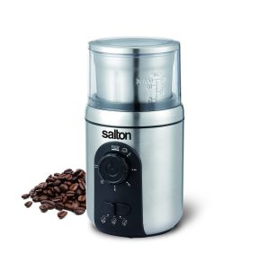 Salton Smart Coffee/Herb/Spice Grinder 12 Cup Capacity Stainless Steel