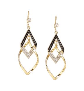 SOHI Women's Rhombus Drop Earrings