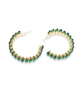 SOHI Women Green Hoop Earrings