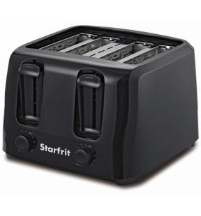 Starfrit - 4 Slice Toaster, 6 Browning Settings, Black