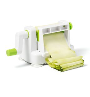 Starfrit - Ribbon Fruit and Vegetable Cutter, 3 Interchangeable Blades, Non-Slip Feet, Green