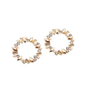 SOHI Women's Circular Stud Earrings