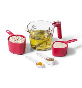 Starfrit - Set of 5 Nestable Measuring Cups, Dishwasher and Microwave Safe