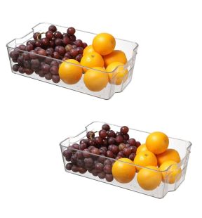 Jessar - Set of 2 Storage Organizers for Fridge or Freezer, 37.5 X 21 X 10cm