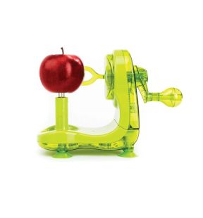 Starfrit - Pro Peeler Apple Peeler, Non-Slip Suction Base, Green