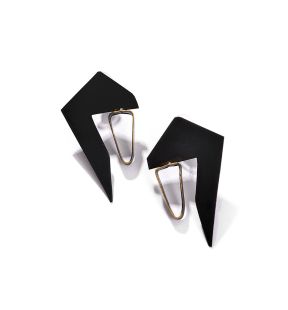 SOHI Women Black Drop Earrings