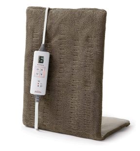 Sunbeam - XL Xpress Heat 12 '' x 24 '' Heating Pad with Auto Shut Off, Brown