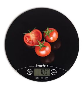 Starfrit - Digital Kitchen Scale, Maximum Capacity 5kg, Glass Platform, Black