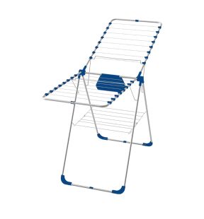 Jessar - Premium Quality Clothes Drying Rack, Foldable, White and Blue