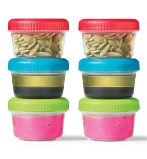 LocknLock - Set of 6 Mini EasyLunch Containers, 30mL Capacity, Multicolor