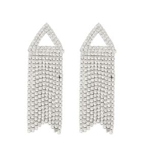 SOHI Women's Silver Bling Drop Earrings