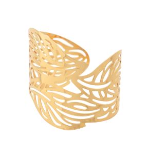 SOHI Women's Gold Filigree Cuff Bracelet