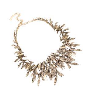 SOHI Women's Feather Statement Necklace