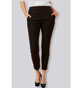 Sandy Pants Stretchy Sleek Slim Leg Black