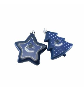 Vancouver Canucks Forever Collectibles NHL Tree & Star Ornament - 6 Pack