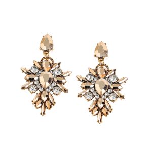 SOHI Women's Gold Royal Drop Earrings